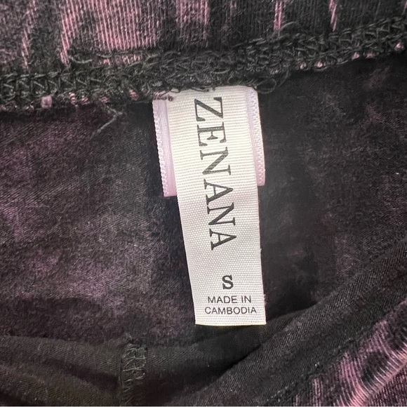 ZENANA BlackBerry Mineral Wash Leggings - Picture 3 of 6
